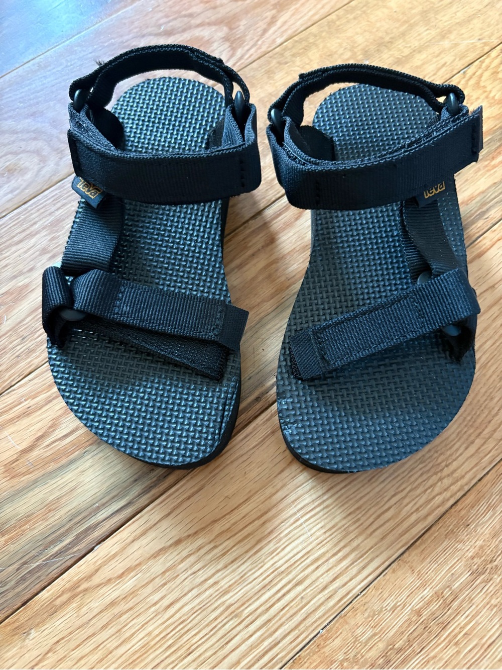 Teva Toddler Size 11 Girls Black Mid Platform Sandals